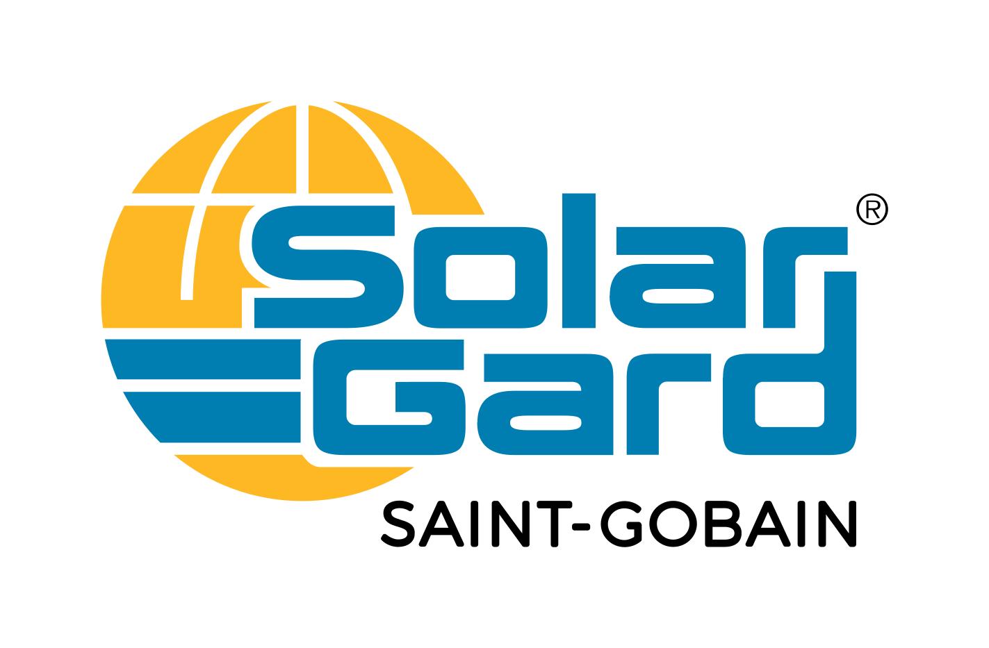 โลโก้ Solar Gard พร้อมชื่อ Saint-Gobain